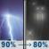 Tonight: Showers and thunderstorms before 10pm, then rain. Cloudy, with a low around 43. South southwest wind 9 to 13 mph, with gusts as high as 25 mph. Chance of precipitation is 90%. New rainfall amounts between a half and three quarters of an inch possible. Tonight: Showers And Thunderstorms then Light Rain